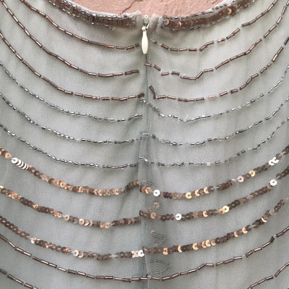 Lace & Beads Amazing Pale Green Beaded Romper - Picture 6 of 11